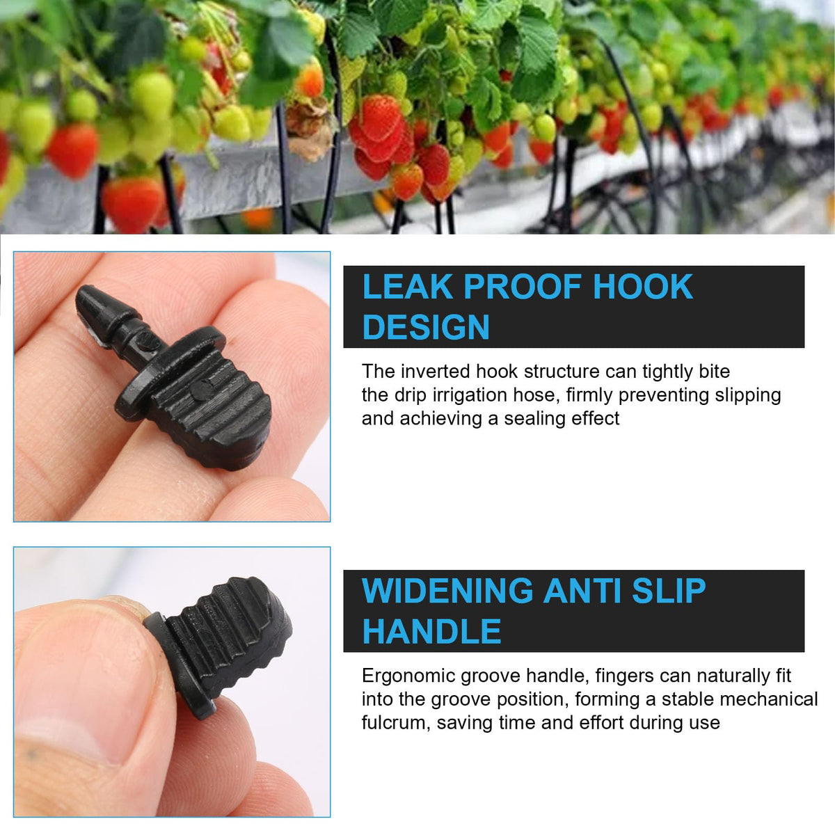Nbbiww leak-proof drip plug design helps prevent end leaks under varying pressure.