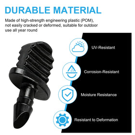 Nbbiww end plug made from durable POM for sun and chemical resistance.