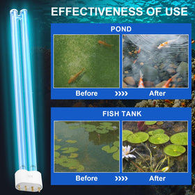 Nbbiww UV bulb length fits standard pond filters for easy fit