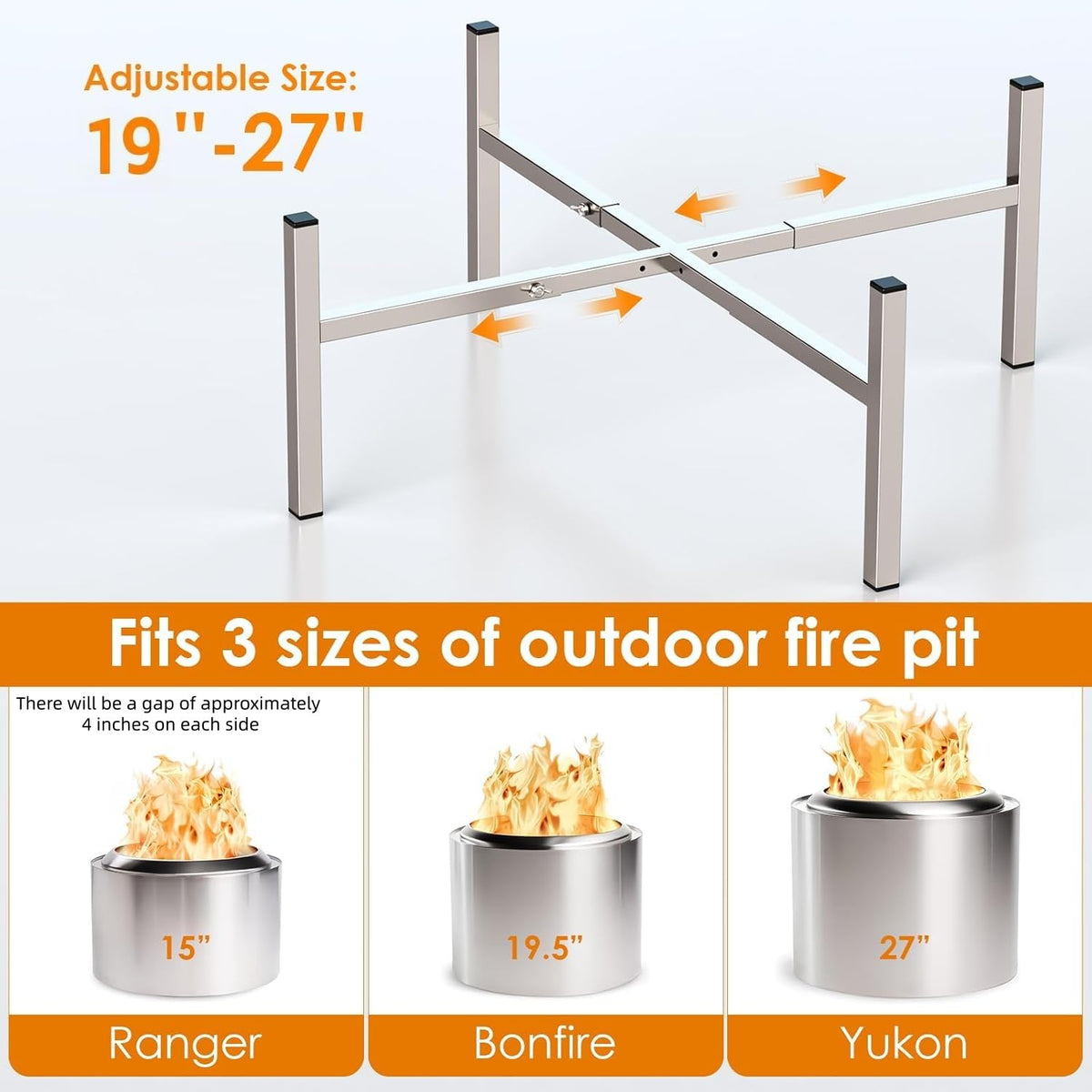 NBPLUS sturdy stand resists heat and outdoor weather exposure on decks or lawns.