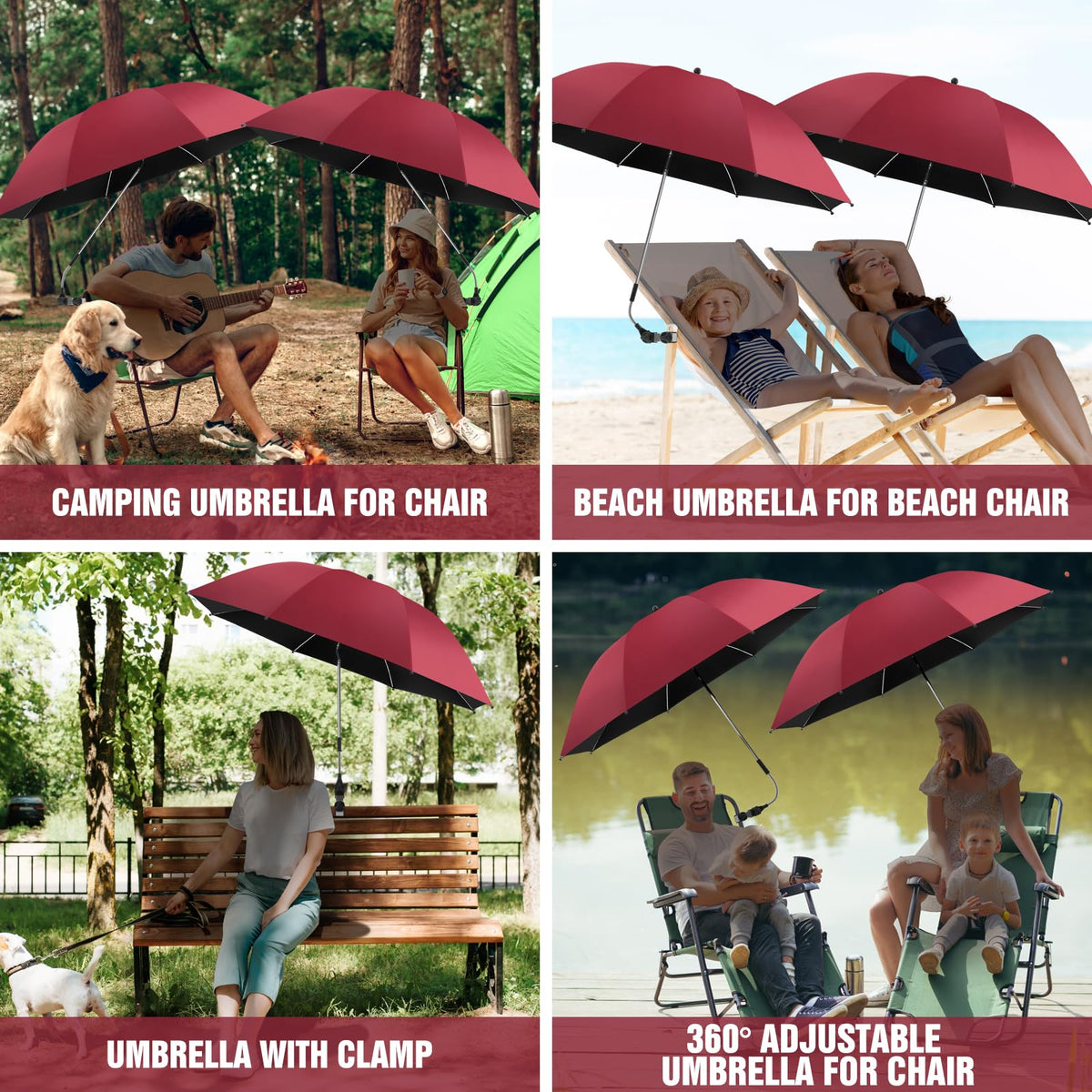 NBtoUS three-jaw clamp ensures secure attachment to chairs, strollers, or wheelchairs.
