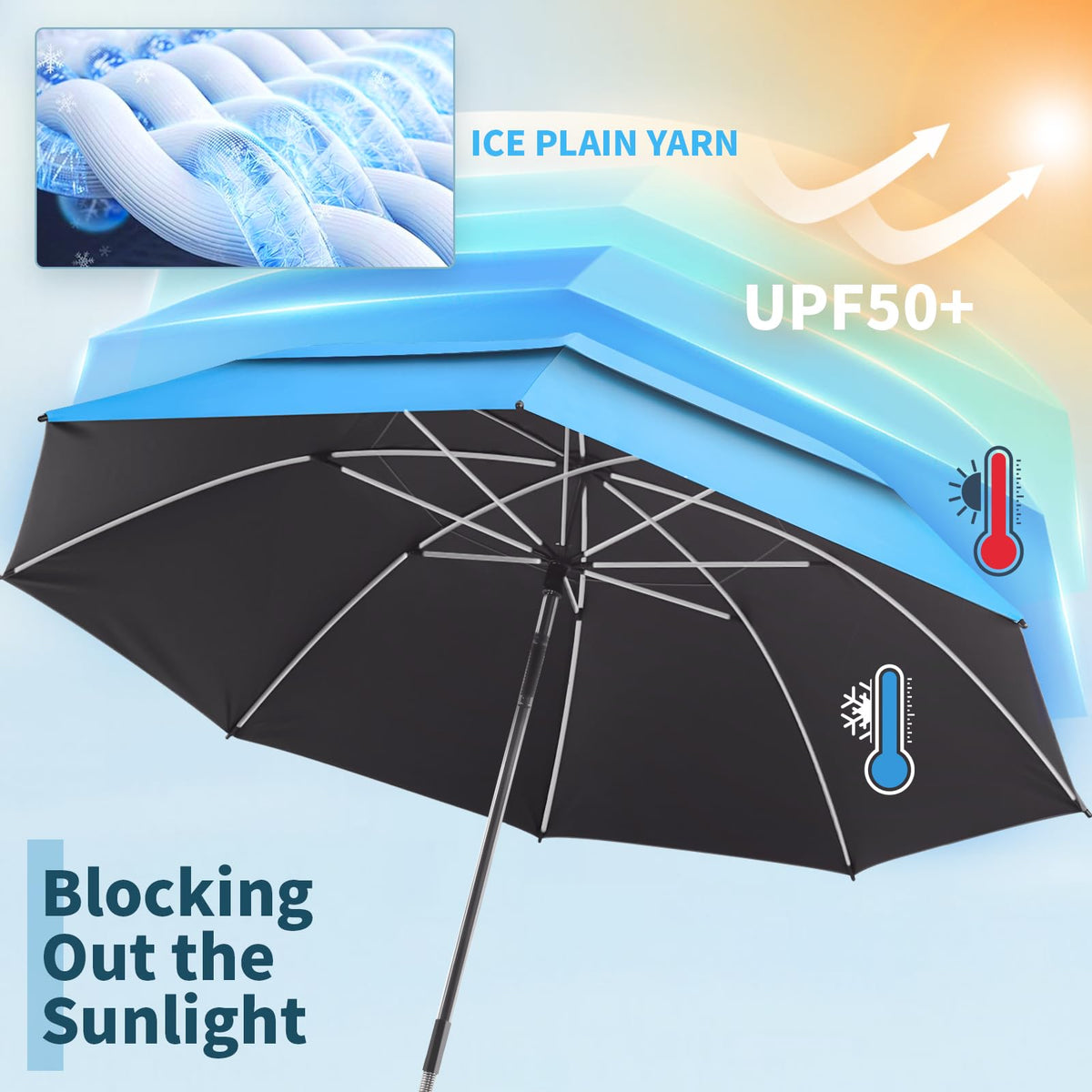 NBtoUS 360-degree adjustable axes maximize shade throughout the day.