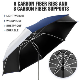 NBtoUS compact travel design umbrella ready for beach trips and patio use.