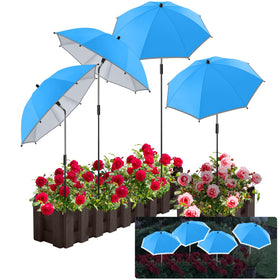 NBtoUS plant umbrella assembled over pot showing quick setup and sturdy shade.