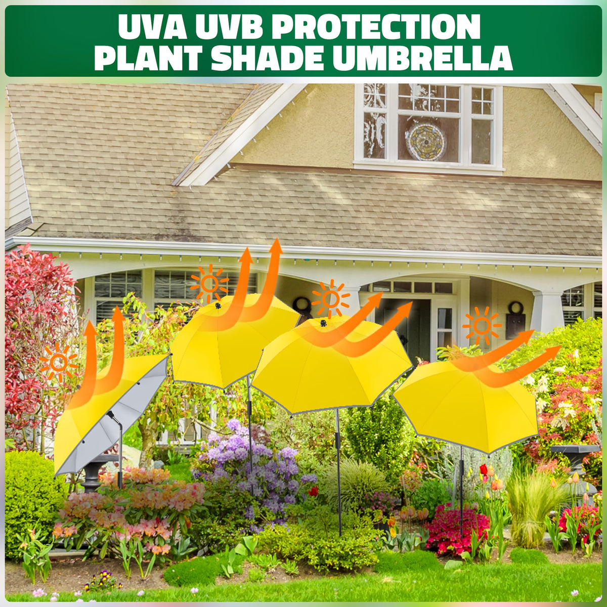 360-degree adjustable axis lets shade follow the sun all day.