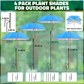 NBtoUS plant umbrella with reflective strip edge visible at night for safety.