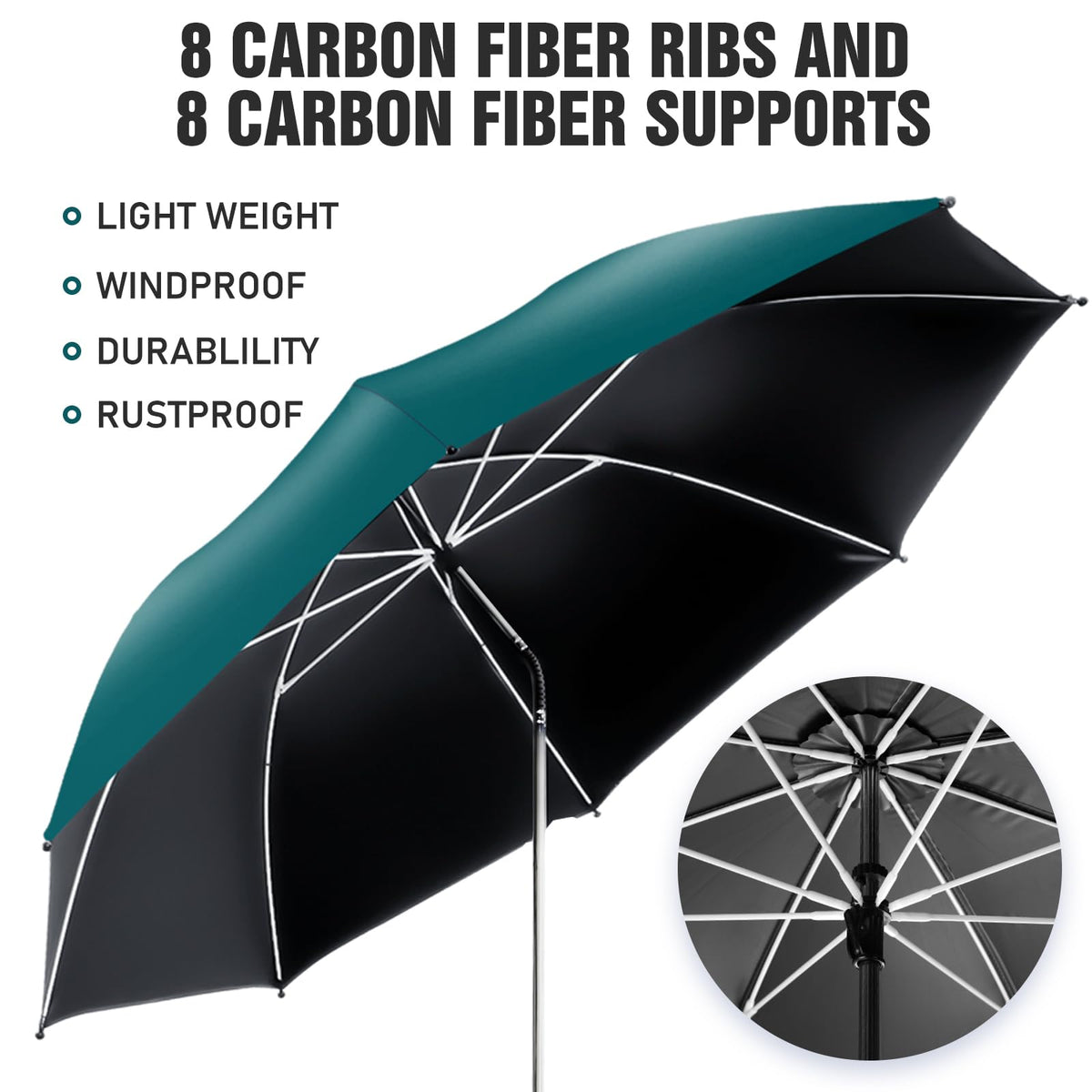 NBtoUS travel-friendly beach umbrella fits in car or bag.