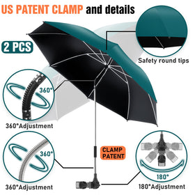 NBtoUS UPF50+ sun protection umbrella shields skin on sunny days.