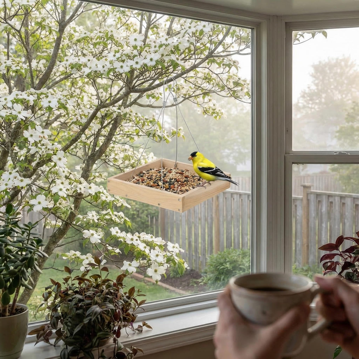 nclongshengsheng stylish feeder blends with garden decor inviting more birds