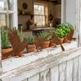 Nclongshengsheng fence display cardinal silhouette showcases versatile garden decor outdoors.