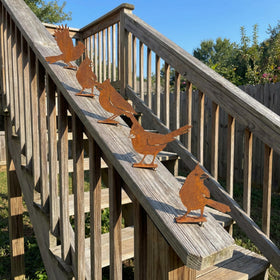 Nclongshengsheng rusted finish evokes vintage charm for spring yard art.