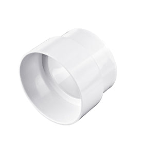 NDS PVC adapter enabling hub-to-hub solvent-weld connection for leak-free drainage