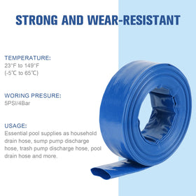 NEAGLORY heavy-duty 2 in backwash hose withstands pressure and weather