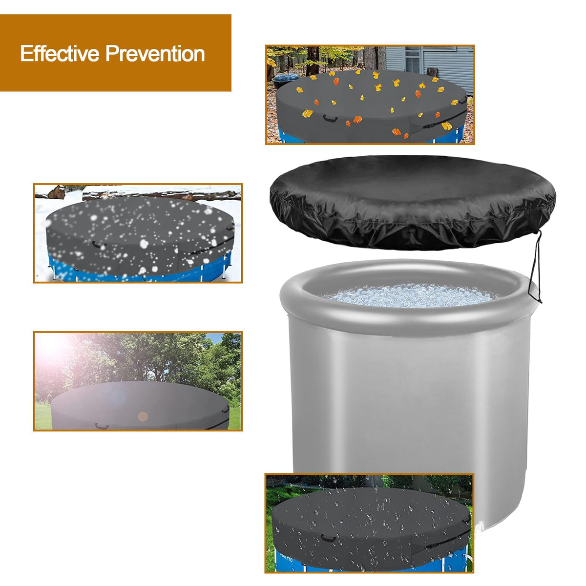 NEAMVCT foldable cover stores easily between ice baths.