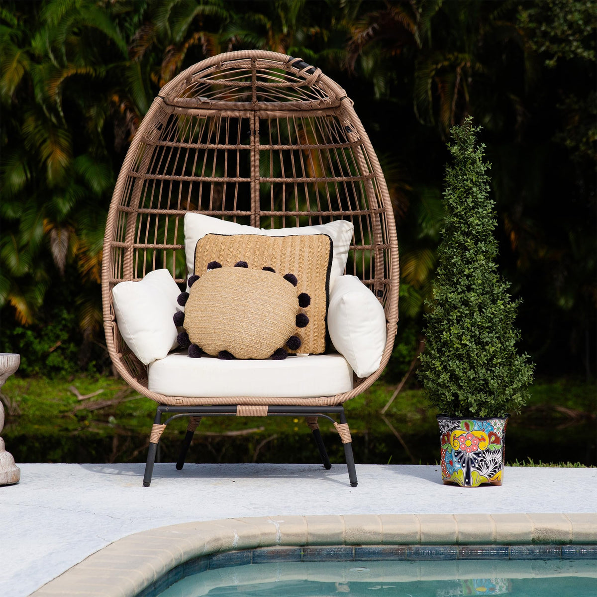 Nearly Natural Talavera planter for Mexican artistry style, a vibrant home accent.