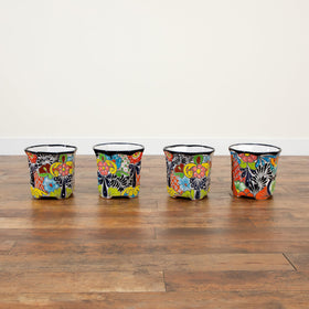 Nearly Natural Talavera planter handcrafted in Mexico, a unique artful addition.