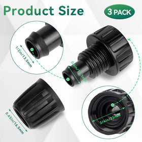 NEATABY barbed connection detail showing leak-proof grip on hoses.