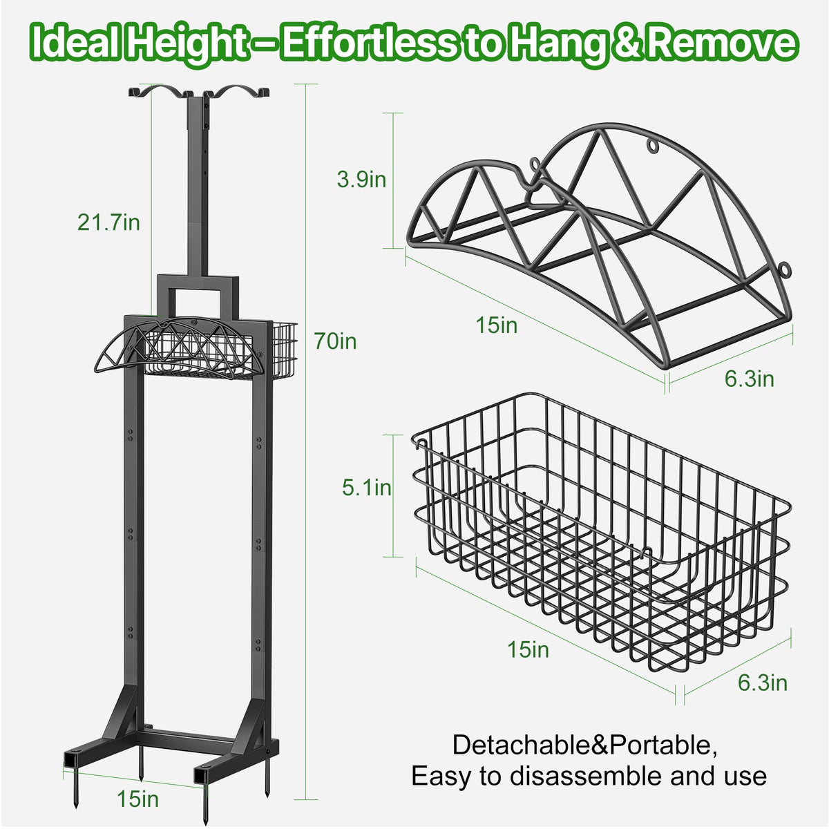 neatevday freestanding hose holder suited for gardens, backyards, and patios