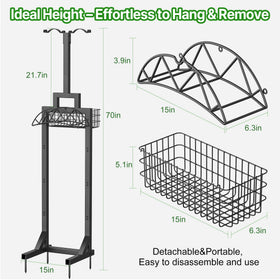 neatevday freestanding hose holder suited for gardens, backyards, and patios