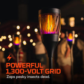 NEBO Solar Torch Zapper assembly kit with poles and stake for fast setup