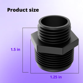 NEBOO 599030 assembly detail showing 1 in FNPT discharge compatibility for irrigation.