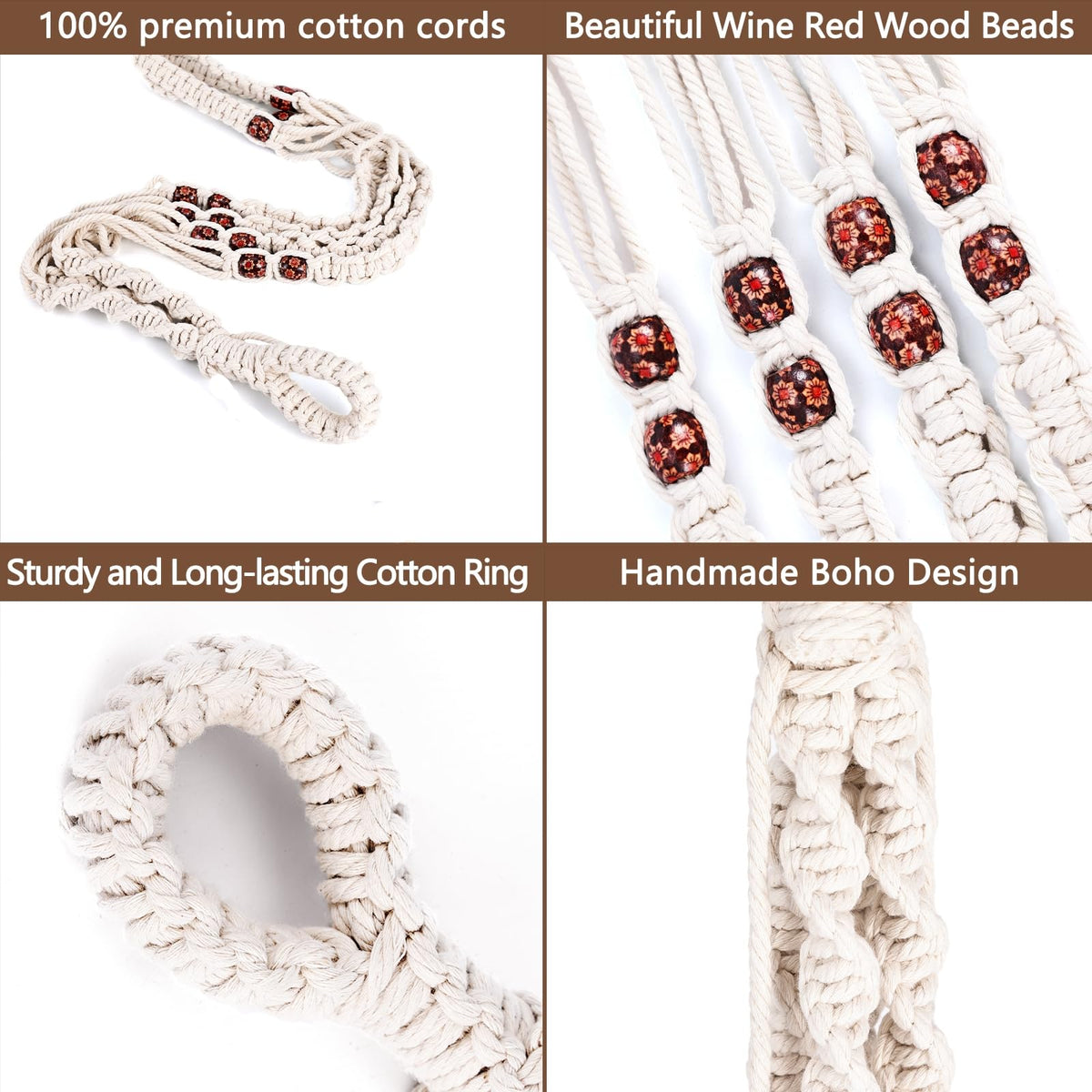 Necamocu crafted boho-chic detail enhances home decor with handmade knots.
