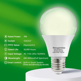 Necgemlex 4500K eye friendly color temperature reduces eye strain during plant sessions
