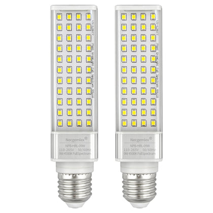 Necgemlex LED grow light bulbs front view supports indoor plant growth