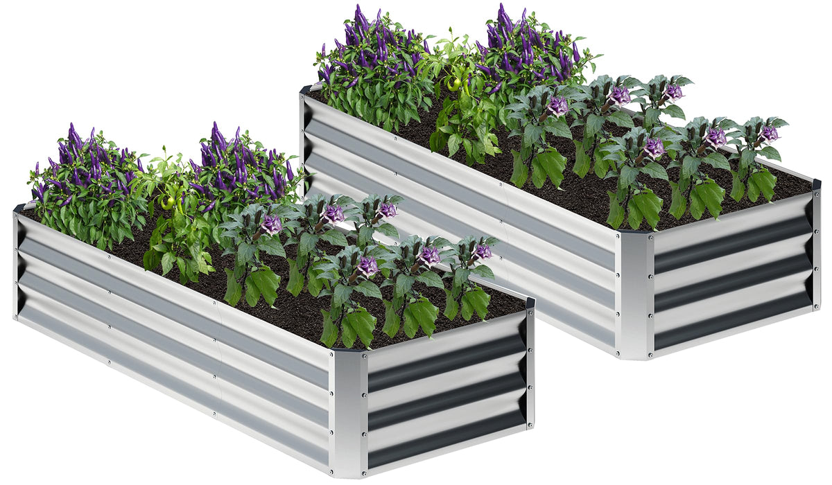 Nedenyou 2-pack galvanized raised bed ready for quick assembly