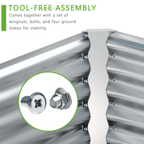 Nedenyou galvanized steel construction resists corrosion for a long-lasting planter
