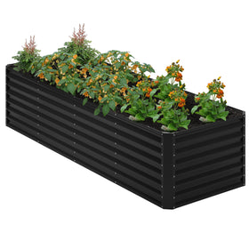 Nedenyou galvanized raised bed assembly showing a sturdy, tool-free setup for quick outdoor planting.
