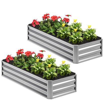 Nedenyou galvanized raised garden bed showing 48x24x12 inches for vegetables and flowers