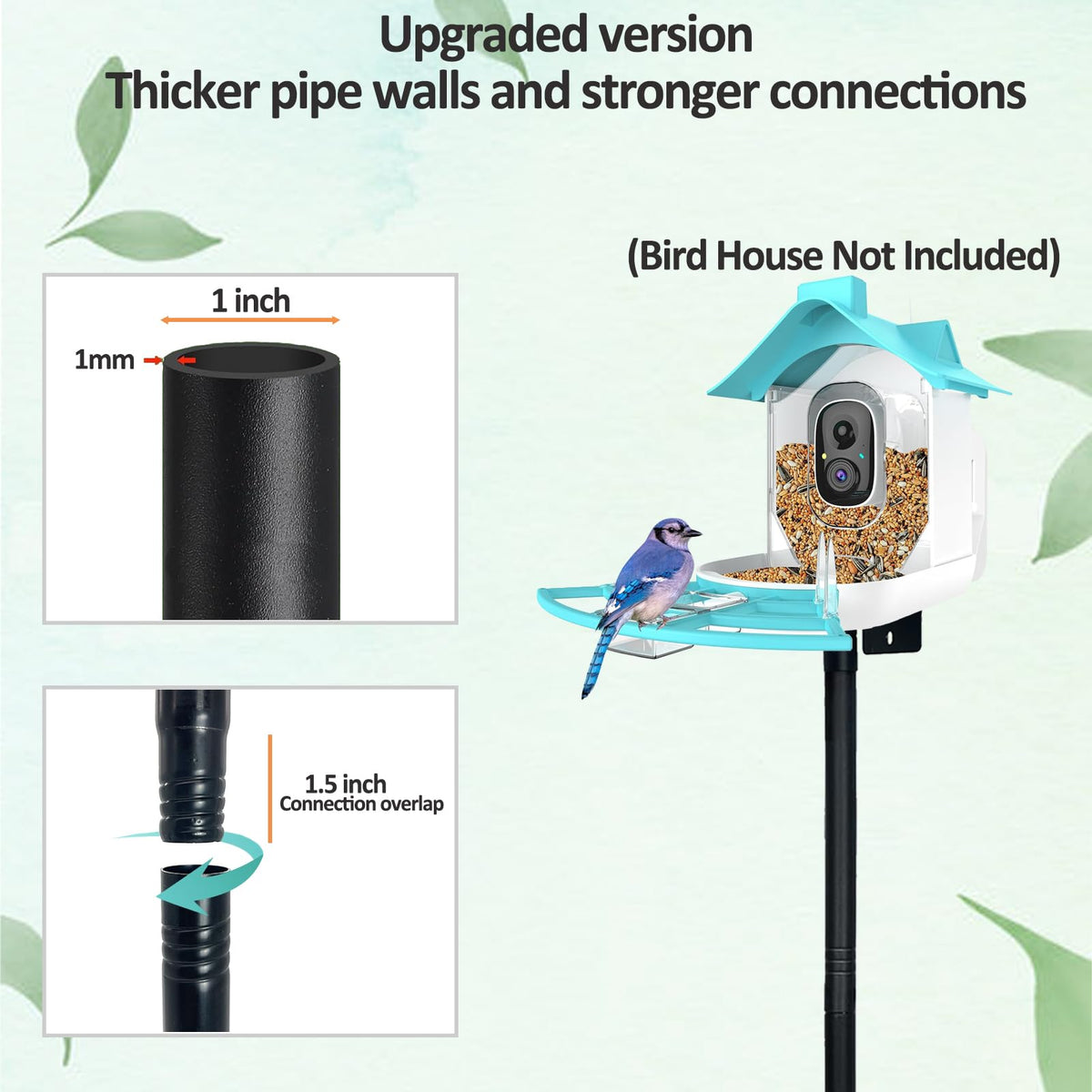 NEECONG 1-inch diameter metal pole feels sturdy for all seasons