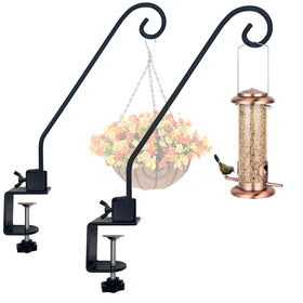 NEECONG deck hook with 16.5-inch base for secure planter and feeder hanging.