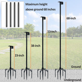 NEECONG ground-friendly base keeps the pole stable in wind