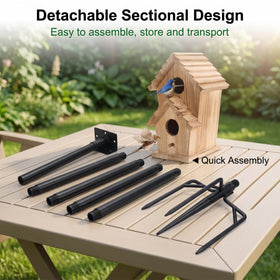 NEECONG multi-purpose pole supports bird houses, feeders, and accessories