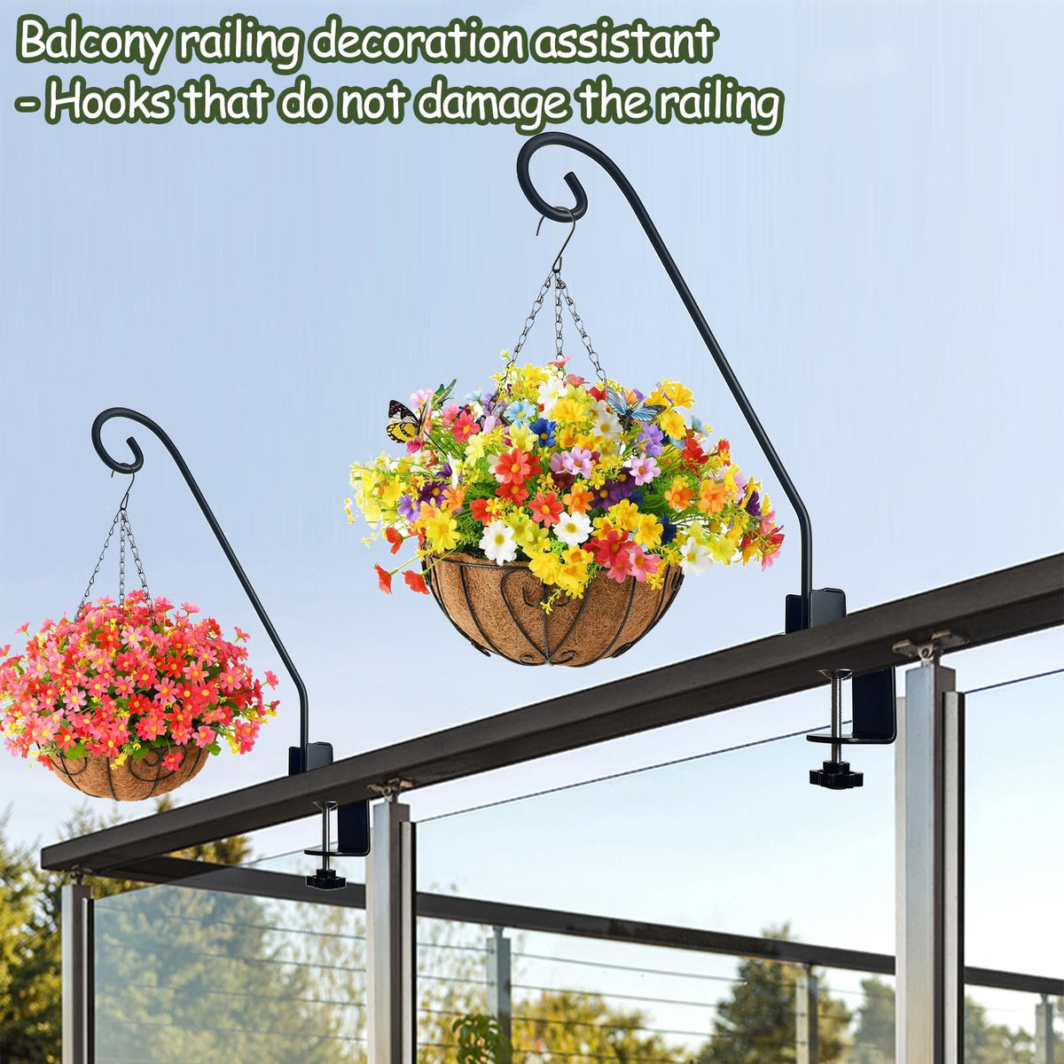 NEECONG two-pack deck hooks suit versatile outdoor displays.