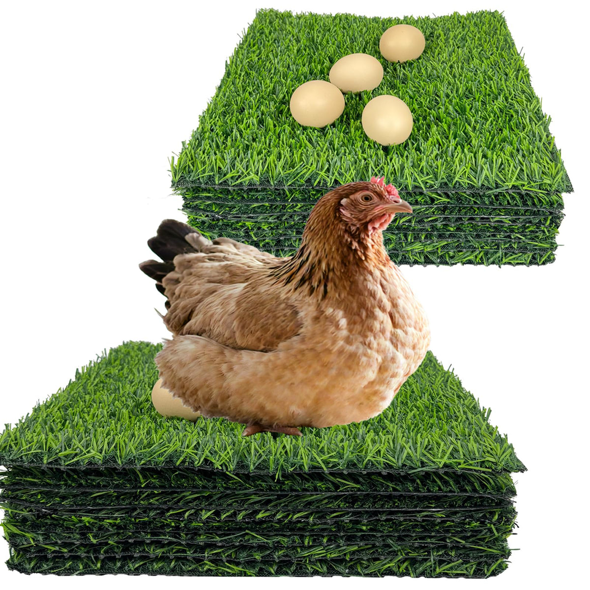 Neehows chicken nesting pads in a coop setup promote easier cleanup and cleaner eggs.