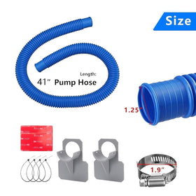 Nefemo 41-inch blue pool hose for standard above-ground pool hookups.