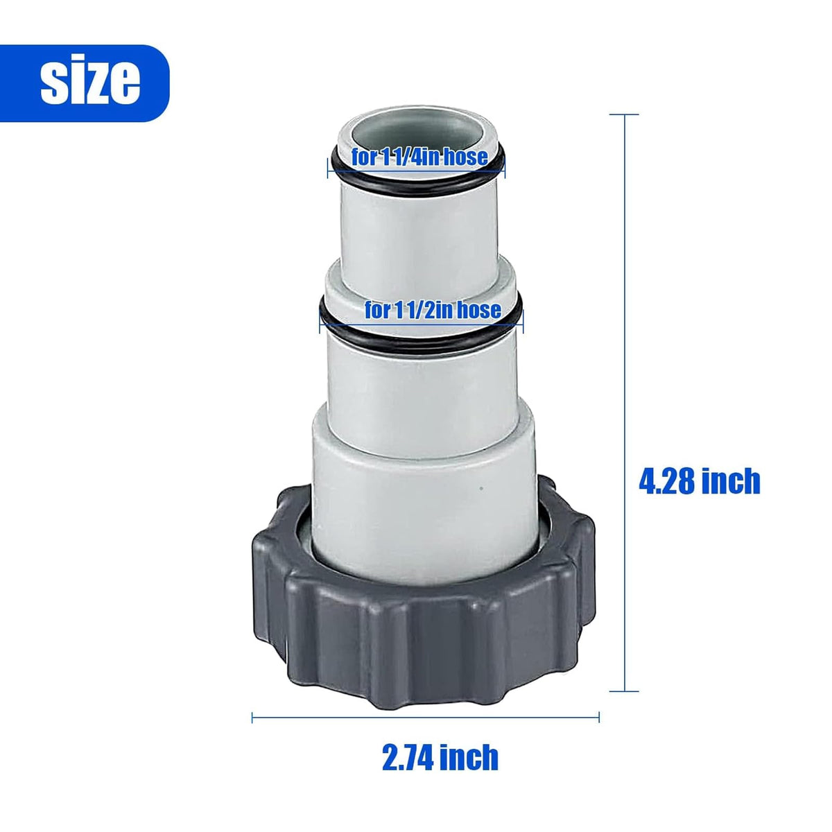 Nefemo A-type hose adapter kit for reliable above-ground pool hose fittings conversions.