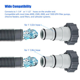 Nefemo compatible with Intex pumps and saltwater systems for versatile pool setups.