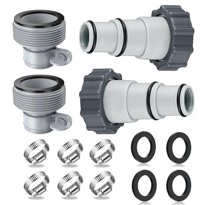 Nefemo Pool Hose Adapter A assembly for secure 1.25–1.5 inch hose connection.