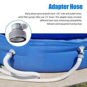 Nefemo Pool Hose Adapter B seal detail demonstrates leak-proof gasket.
