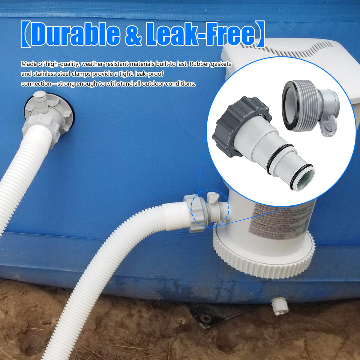 Nefemo rubber washers 40mm ID help seal connections.