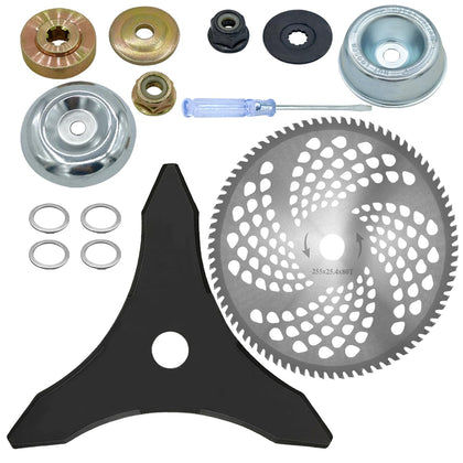 NeJesZoe 10-inch blade closeup with 80-teeth for efficient weed clearing