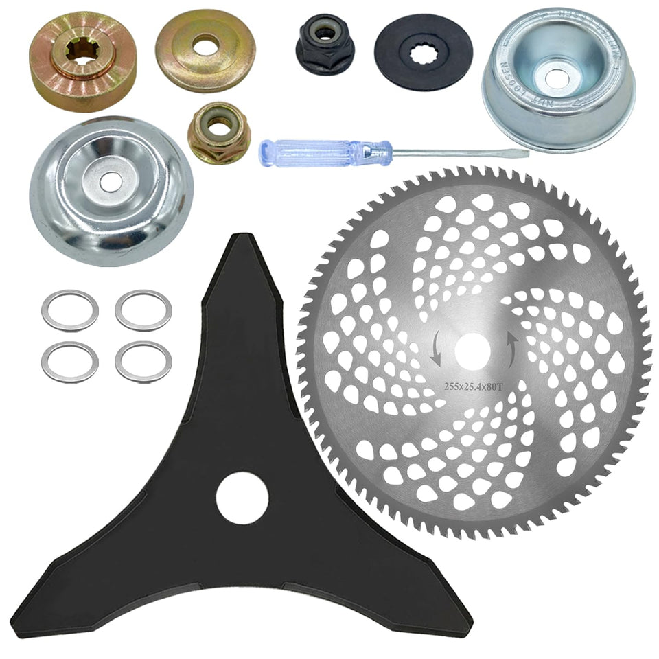 NeJesZoe 10-inch blade closeup with 80-teeth for efficient weed clearing