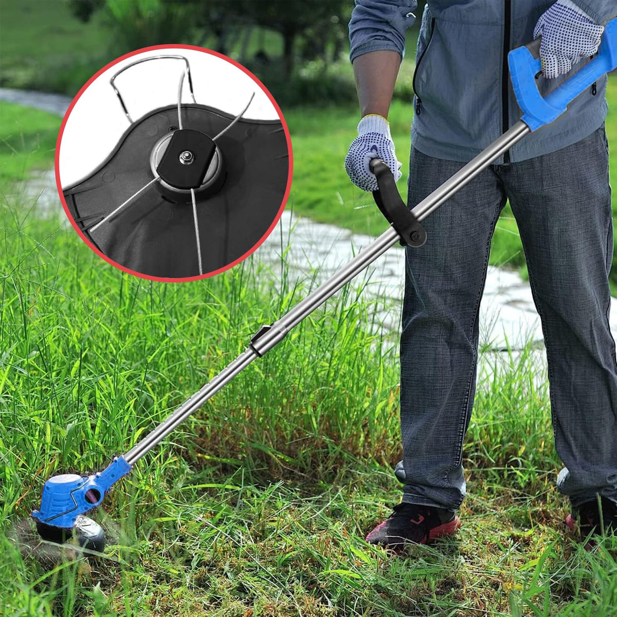 NeJesZoe quick mowing with steel wire string