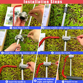 NeJesZoe trimmer handle enhances lawn care across gardens and landscapes