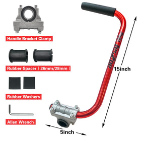 Red NeJesZoe trimmer handle highlights lightweight aluminum design