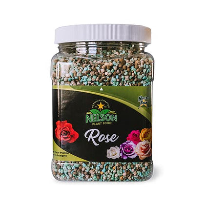 Nelson Plant Food Rose Food with NPK 18-14-10 promotes lush foliage and vibrant blooms